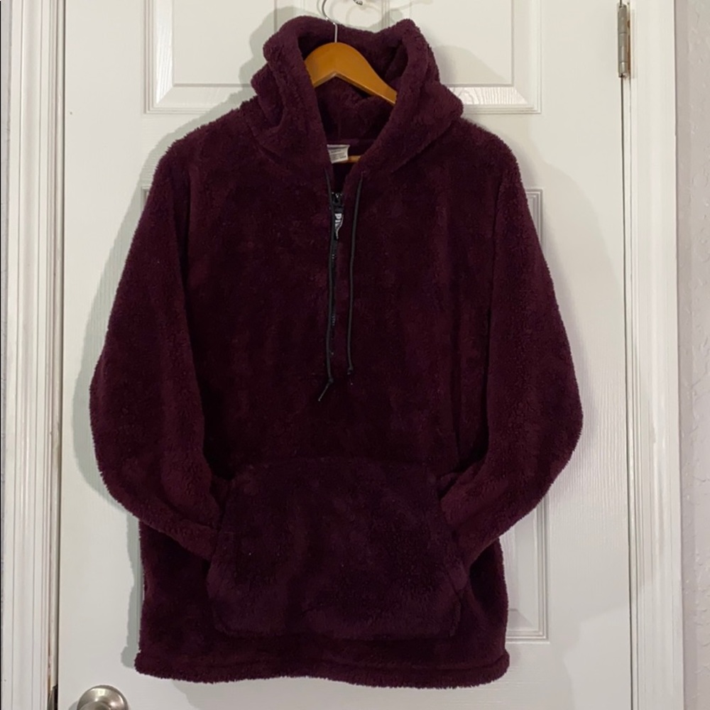 PINK Teddy Half Zip Pullover